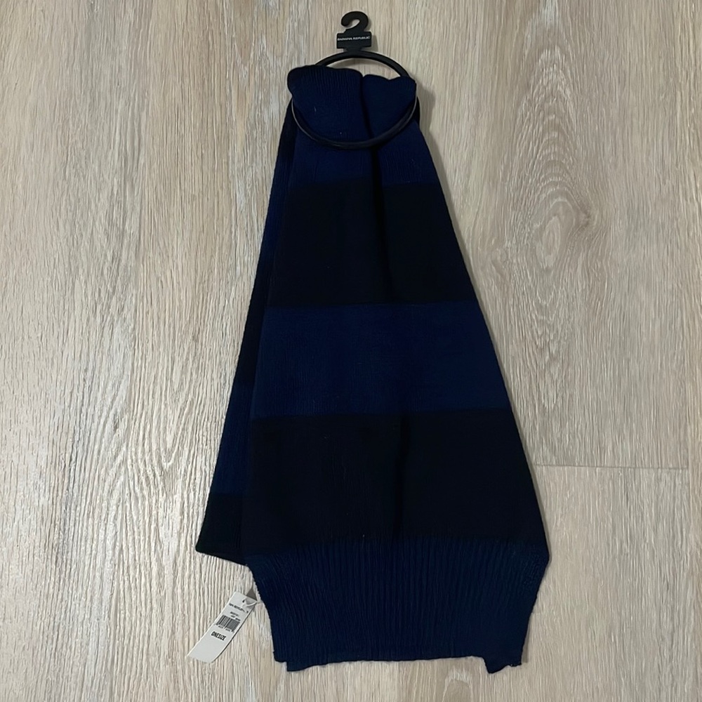 Express mens blue and black striped sweater